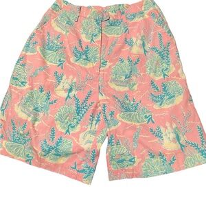 Rare Vintage Lilly Pulitzer Under The Sea Sz 8 Shorts Mermaid Lined - 88189